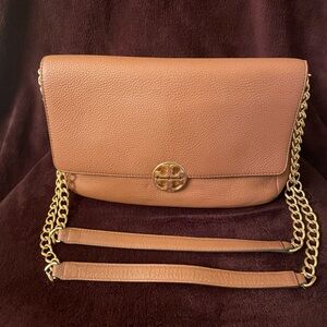 Tory Burch Tan Leather Shoulder Bag